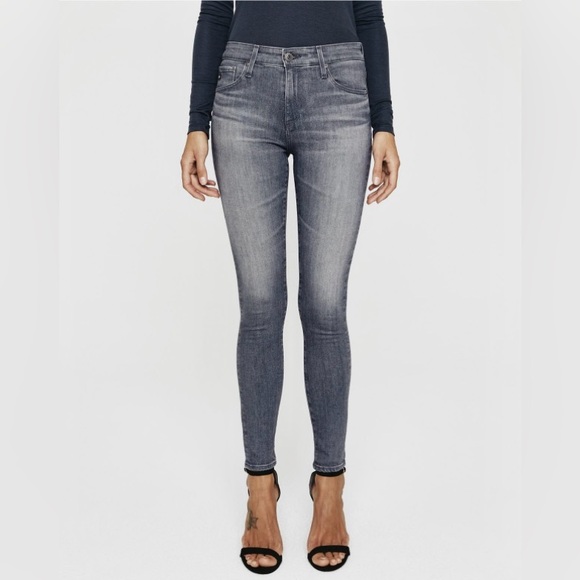 Ag Adriano Goldschmied Denim - AG Adriano Goldschmied - Grey Farrah Skinny Ankle High-Rise Denim Jeans Size 28R